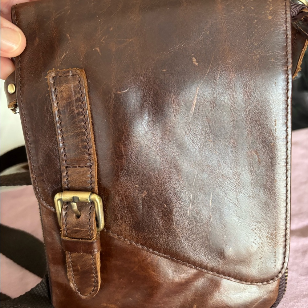Brown Leather Crossbody Bag